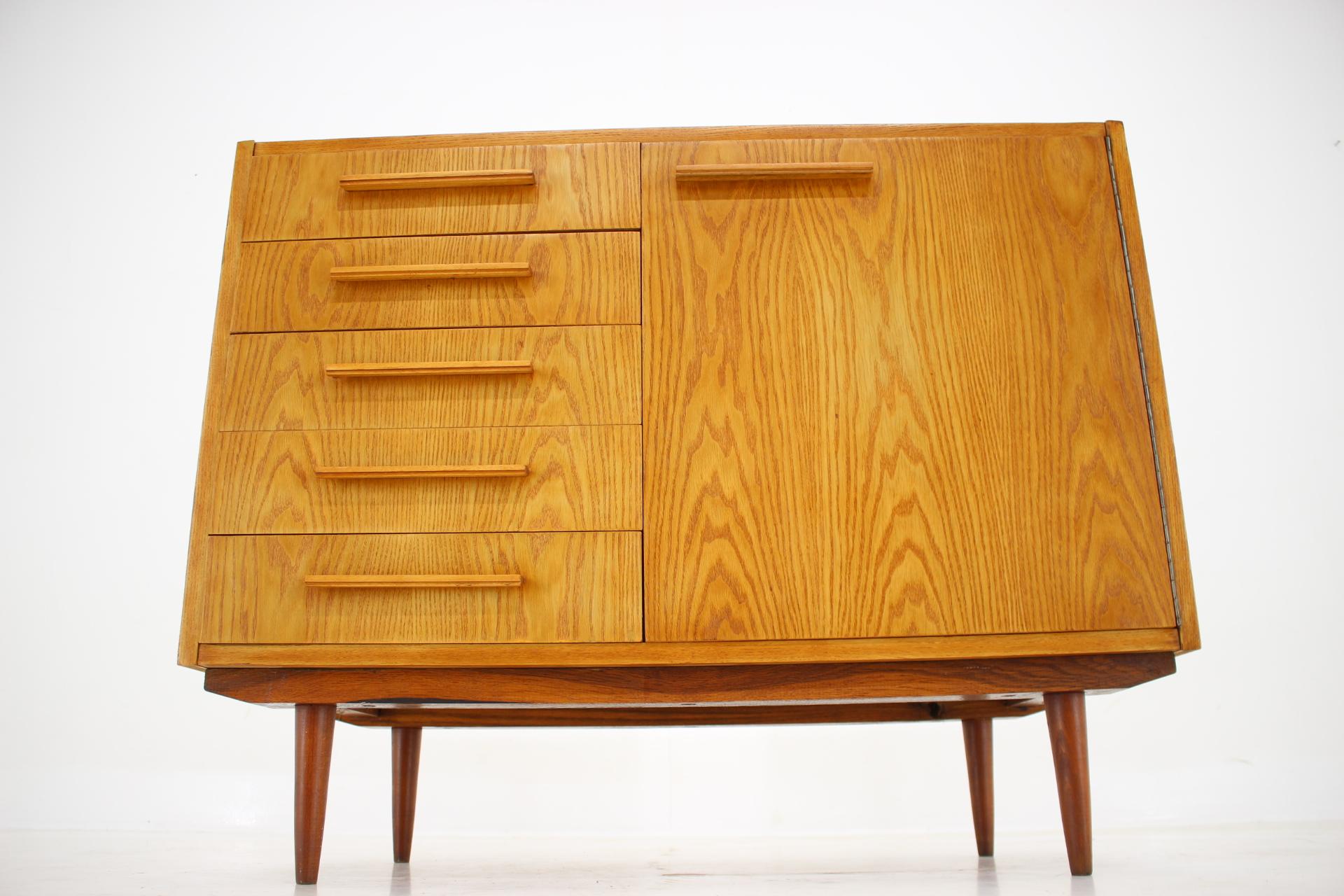 1970s Maple Cabinet or Chest Of Drawers, Czechoslovakia For Sale 6