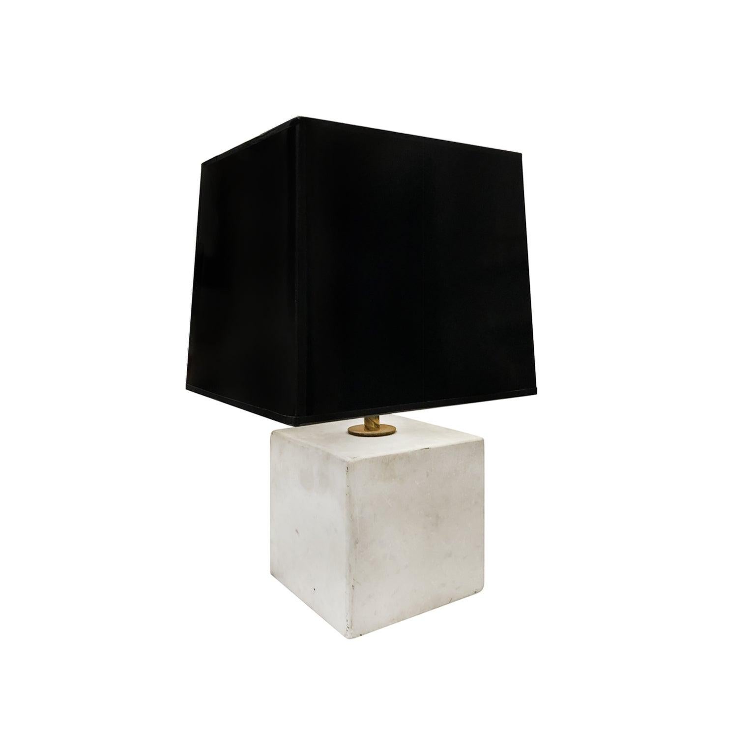 Marble cube lamp, USA, 1970s.
 