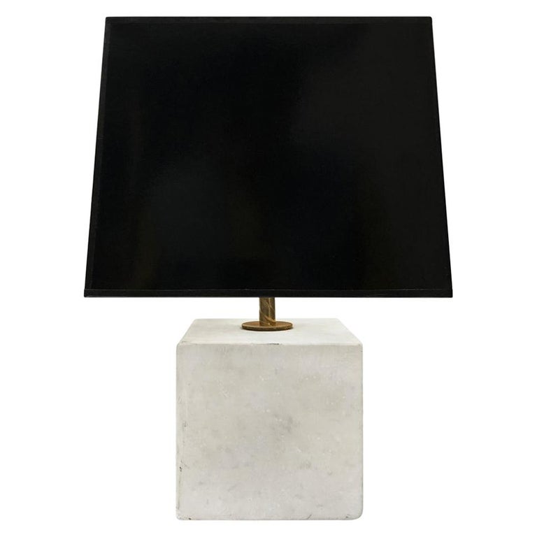 1970s Marble Cube Lamp at 1stDibs