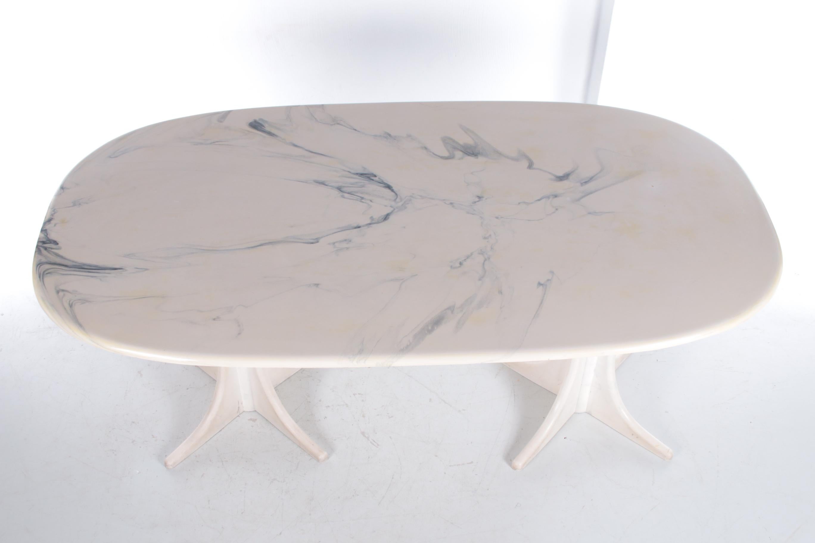 1970s Marble Dining Table on Two Marble x Feet, Germany 7