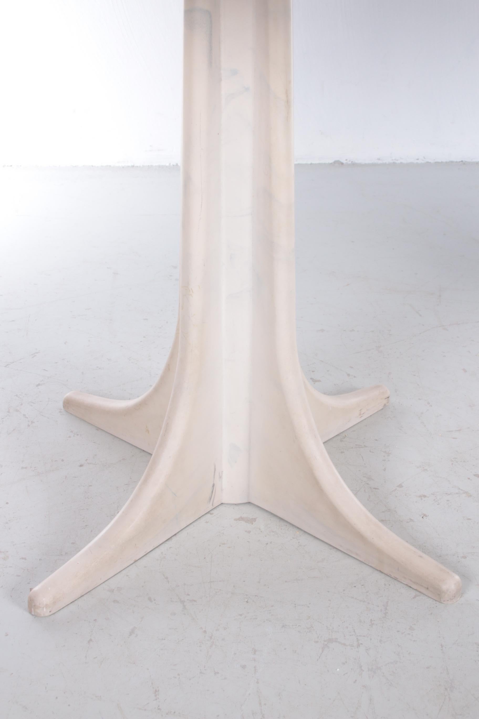 1970s Marble Dining Table on Two Marble x Feet, Germany 4