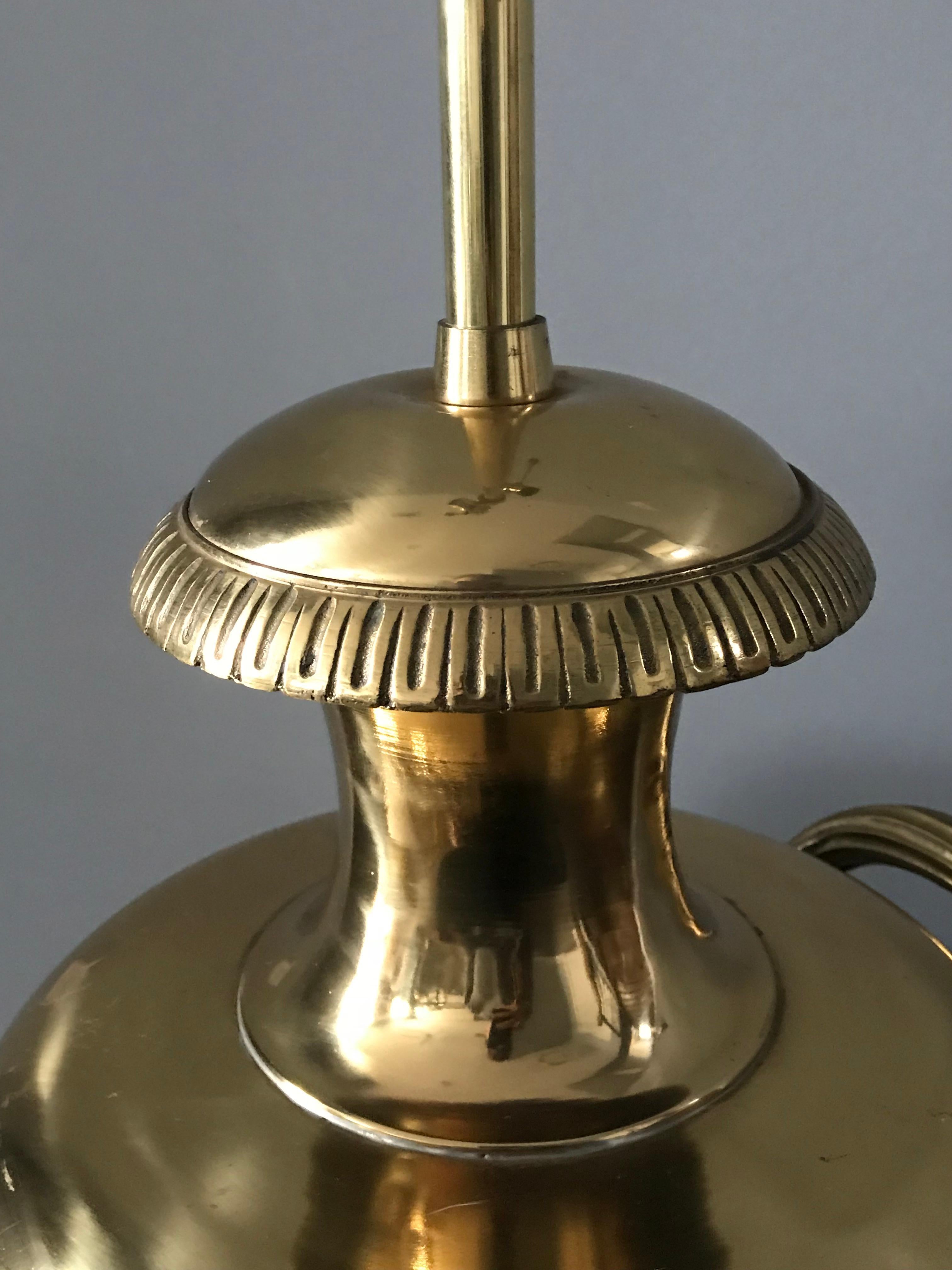 Polished 1970s Marbro Brass Urn Lamp