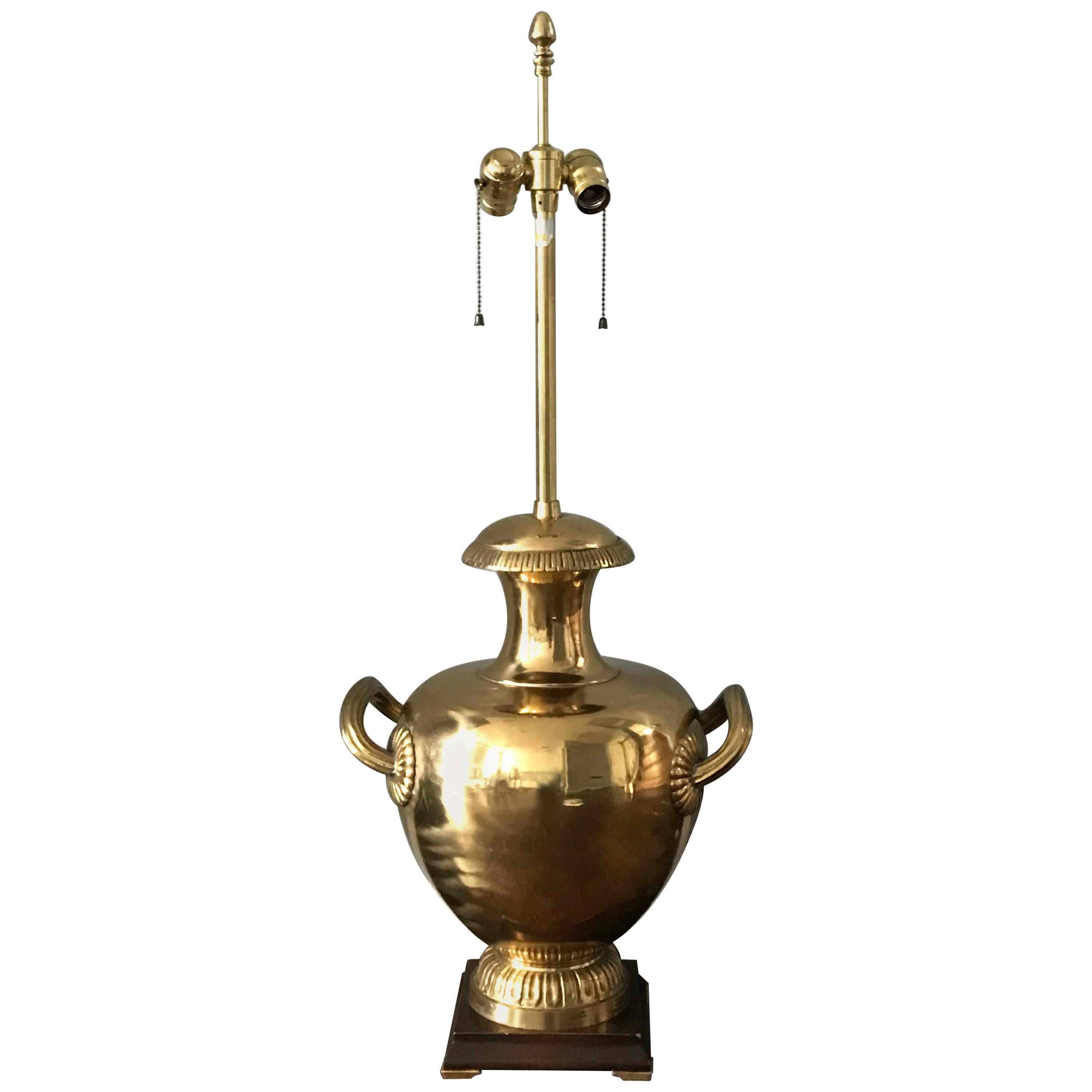 1970s Marbro Brass Urn Lamp