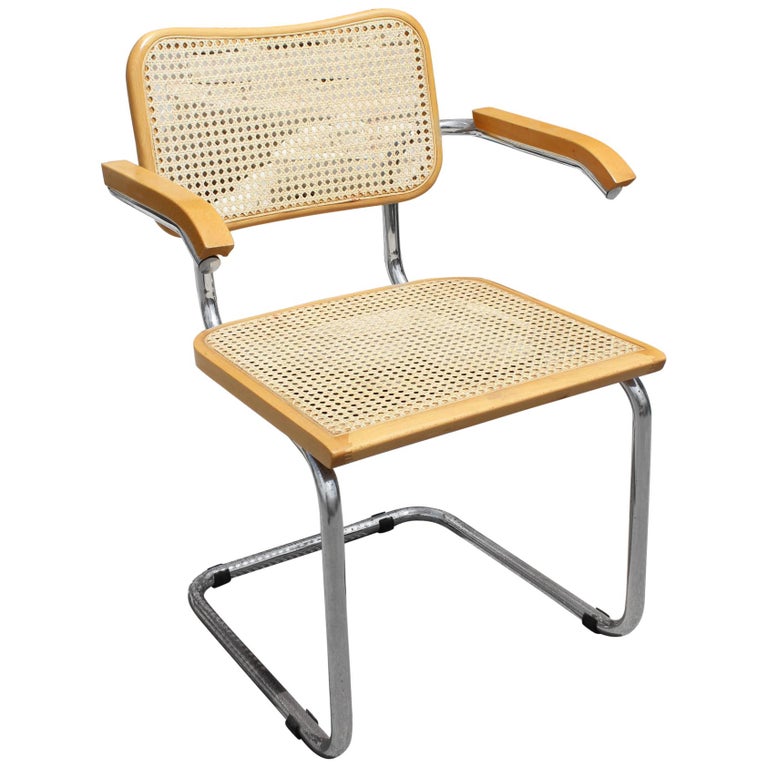 1970s Marcel Breuer Cane and Chrome 