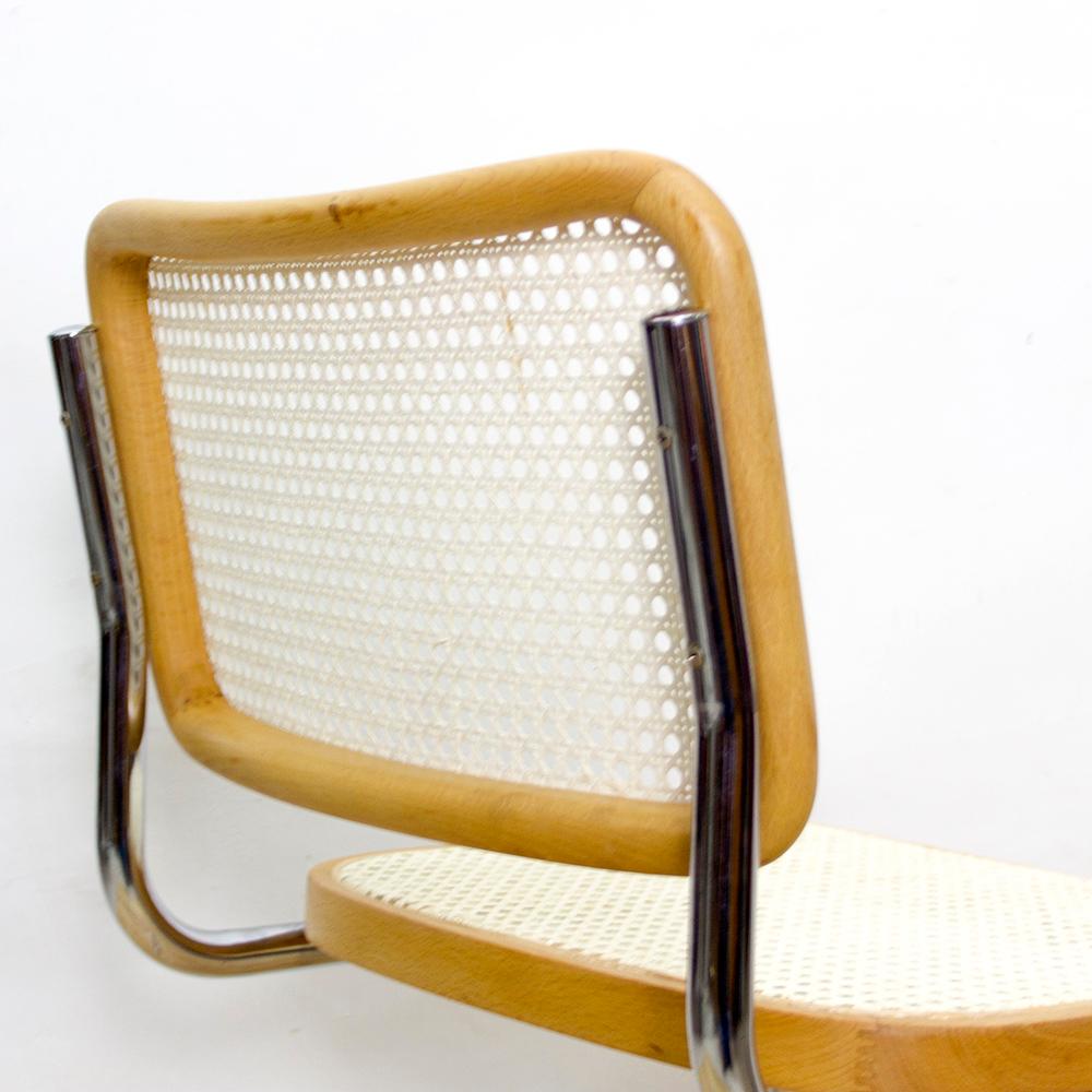 1970s Marcel Breuer for Cidue B32 Cesca Chairs, Set of 6 For Sale 4