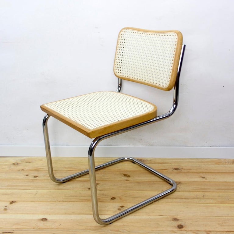 Polychromed 1970s Marcel Breuer for Cidue B32 Cesca Chairs, Set of 6 For Sale