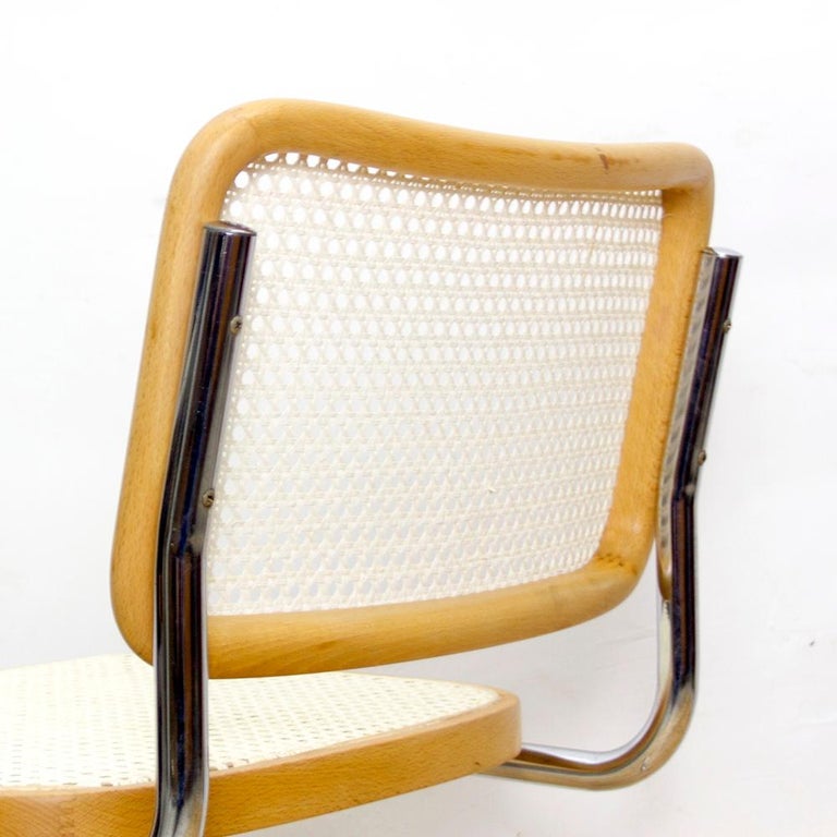 1970s Marcel Breuer for Cidue B32 Cesca Chairs, Set of 6 For Sale 1
