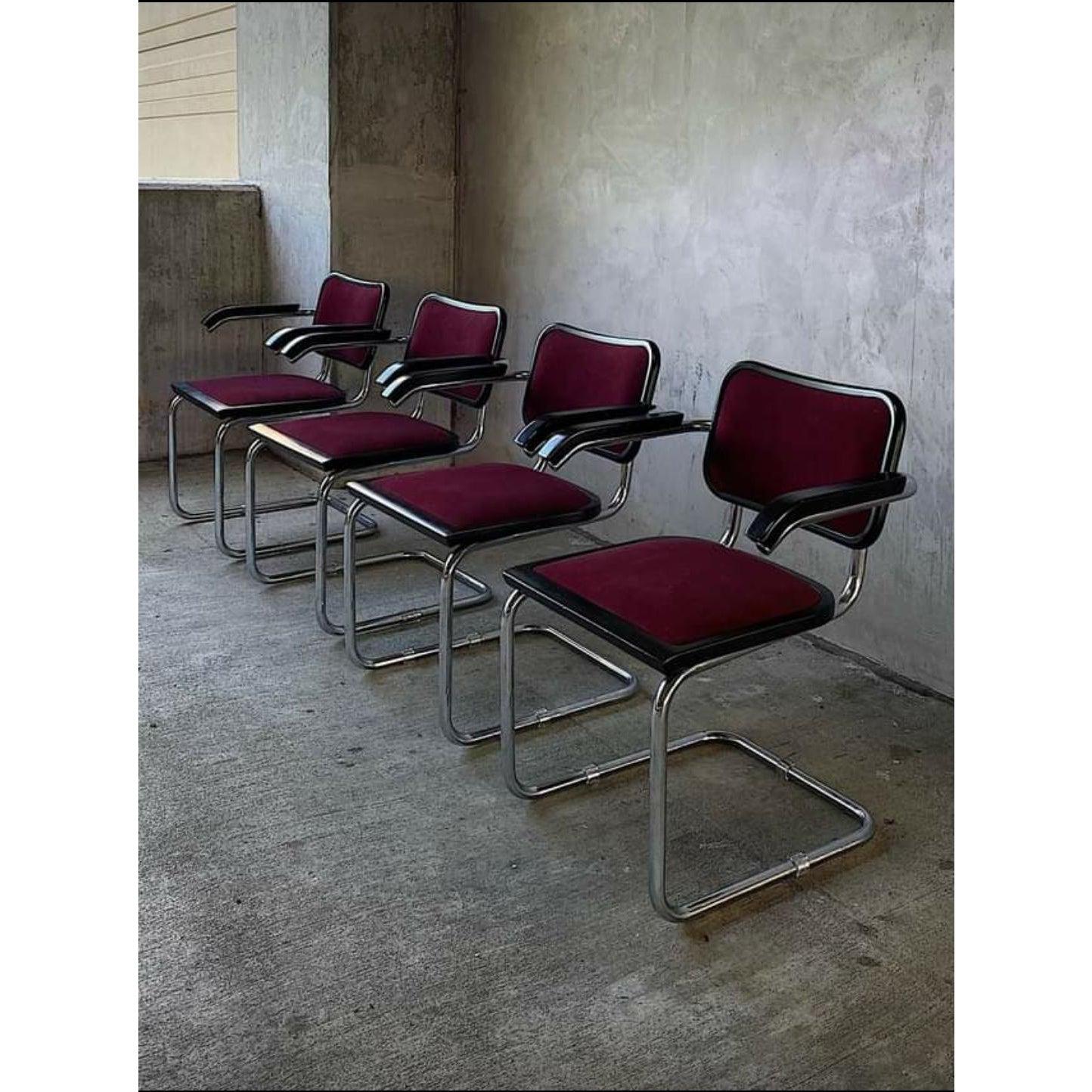 1970er Marcel Breuer ikonische S64-Stühle von Gordon International, 4er-Set (Moderne der Mitte des Jahrhunderts) im Angebot