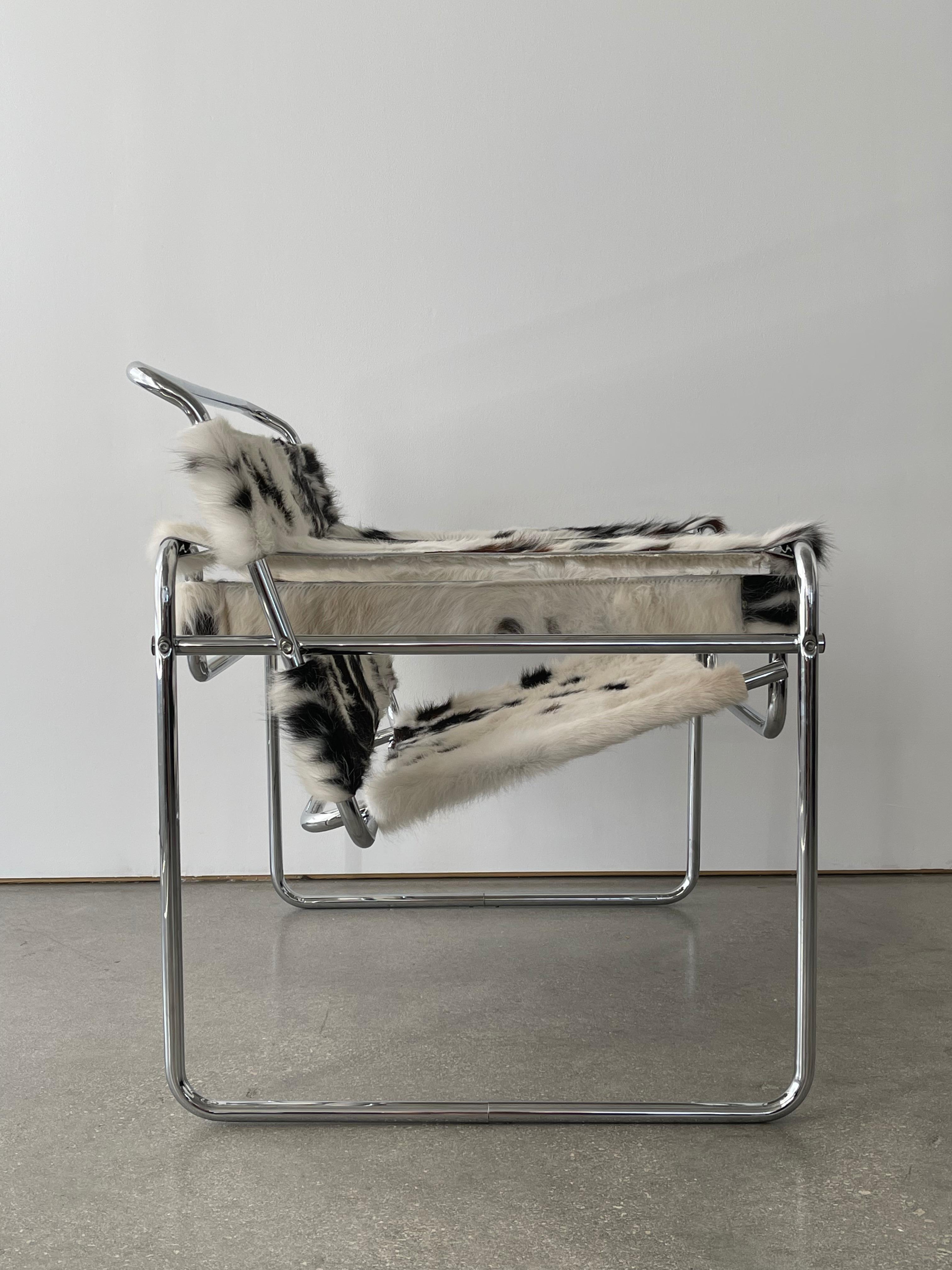 1970's Marcel Breuer Wassily Style Armchair in Cowhide 6