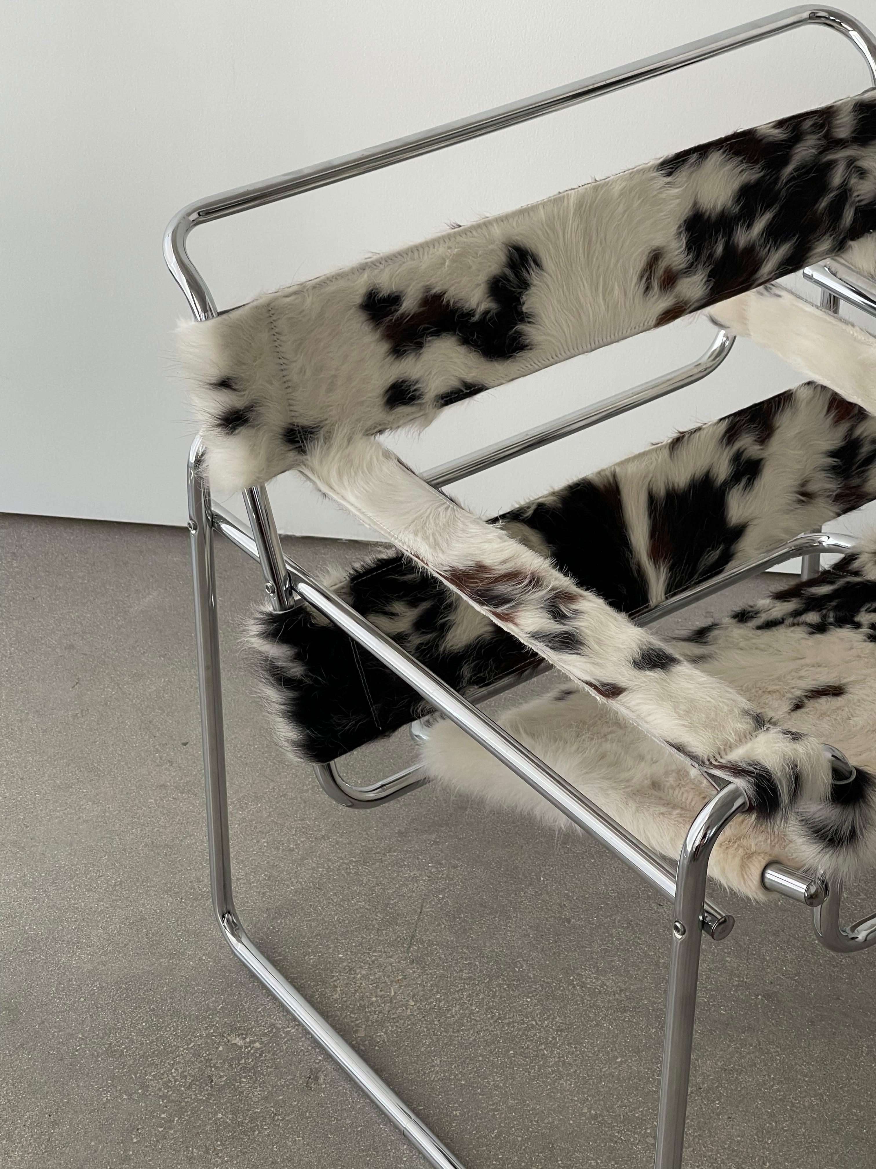 1970's Marcel Breuer Wassily Style Armchair in Cowhide 8