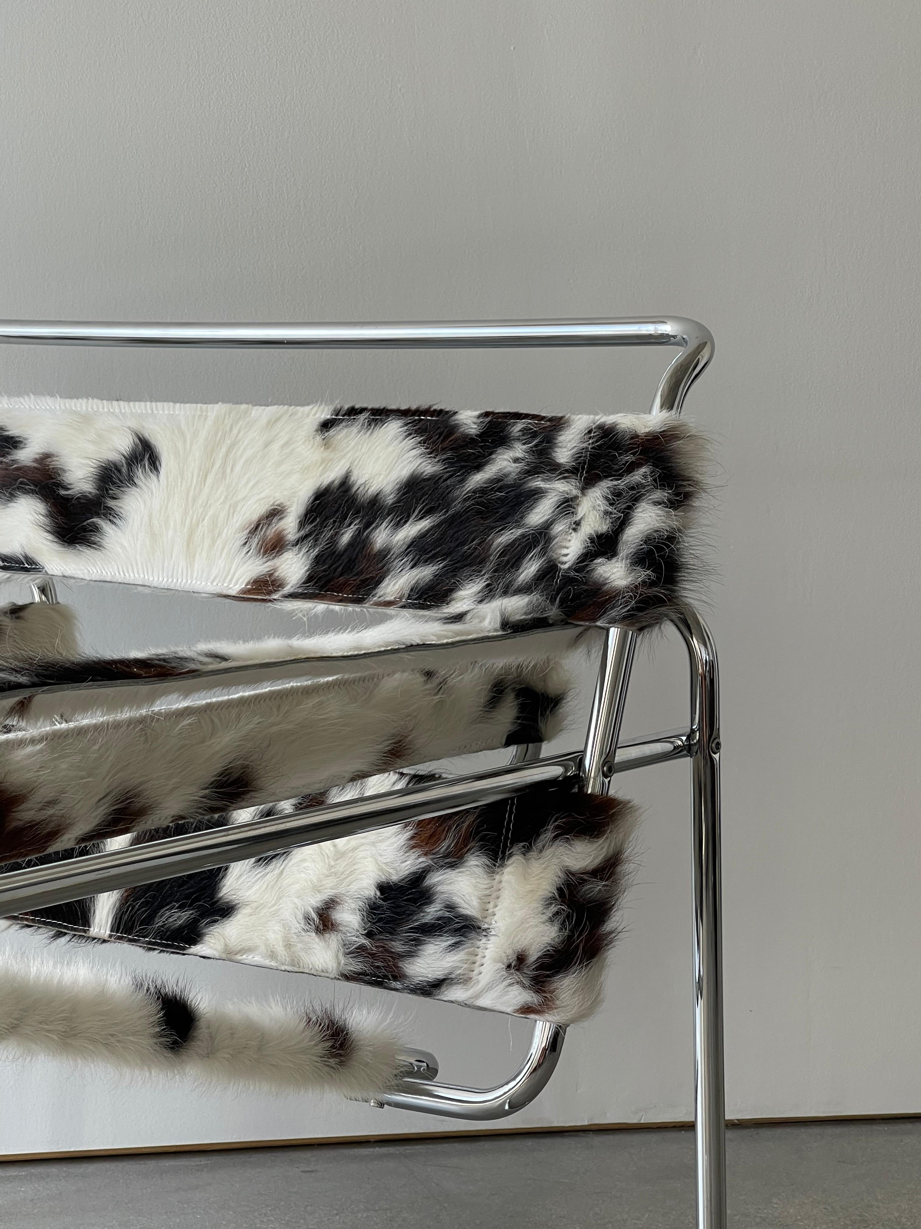 1970's Marcel Breuer Wassily Style Armchair in Cowhide 1