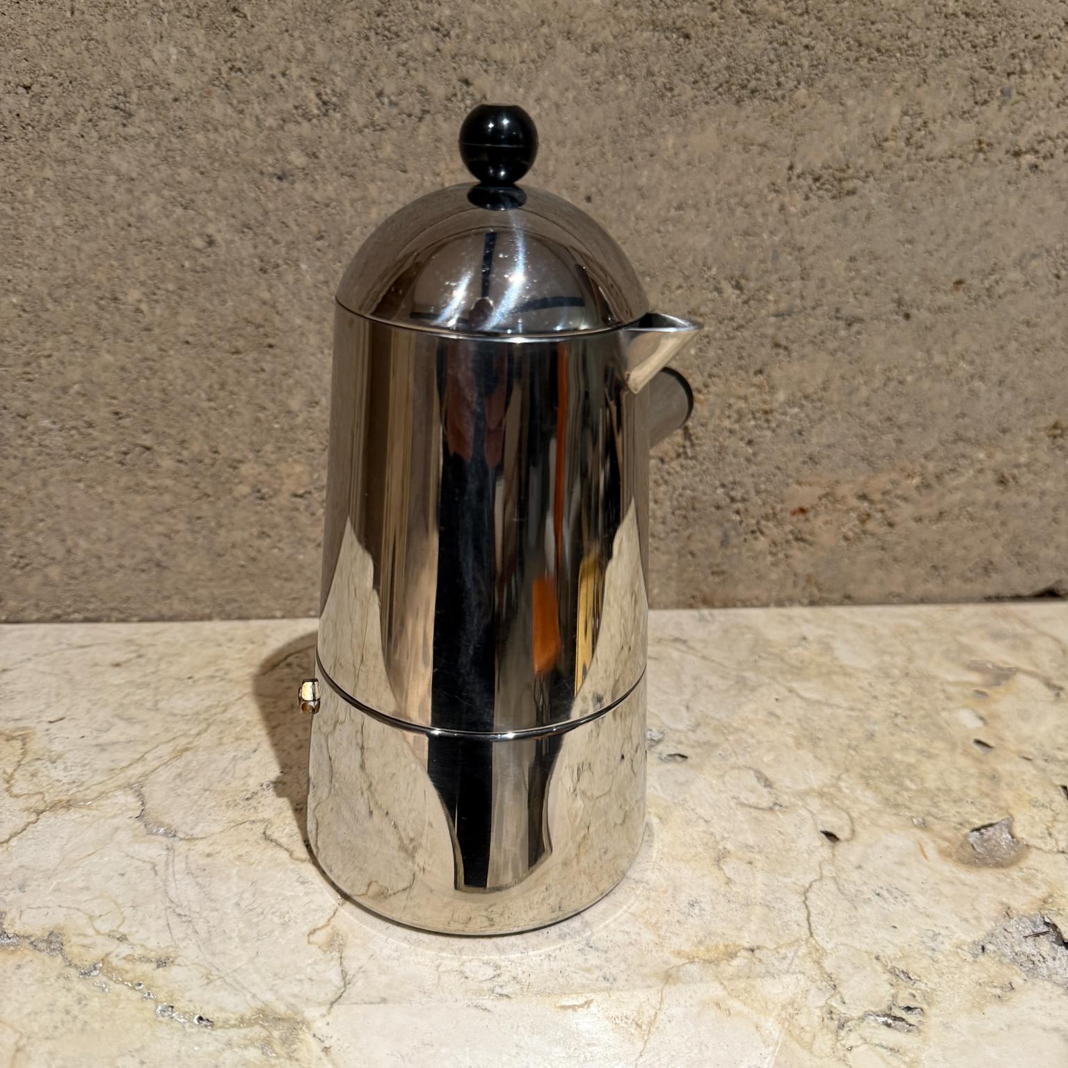 Acciaio inossidabile Caffettiera per espresso Marco Zanuso Lavazza Carmencita Moka del 1970 in vendita