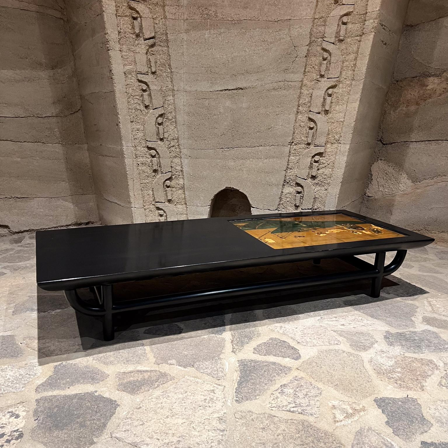 1970s Maria Teresa Méndez Coffee Table Gold Leaf Embellished Art Mexico City For Sale 4