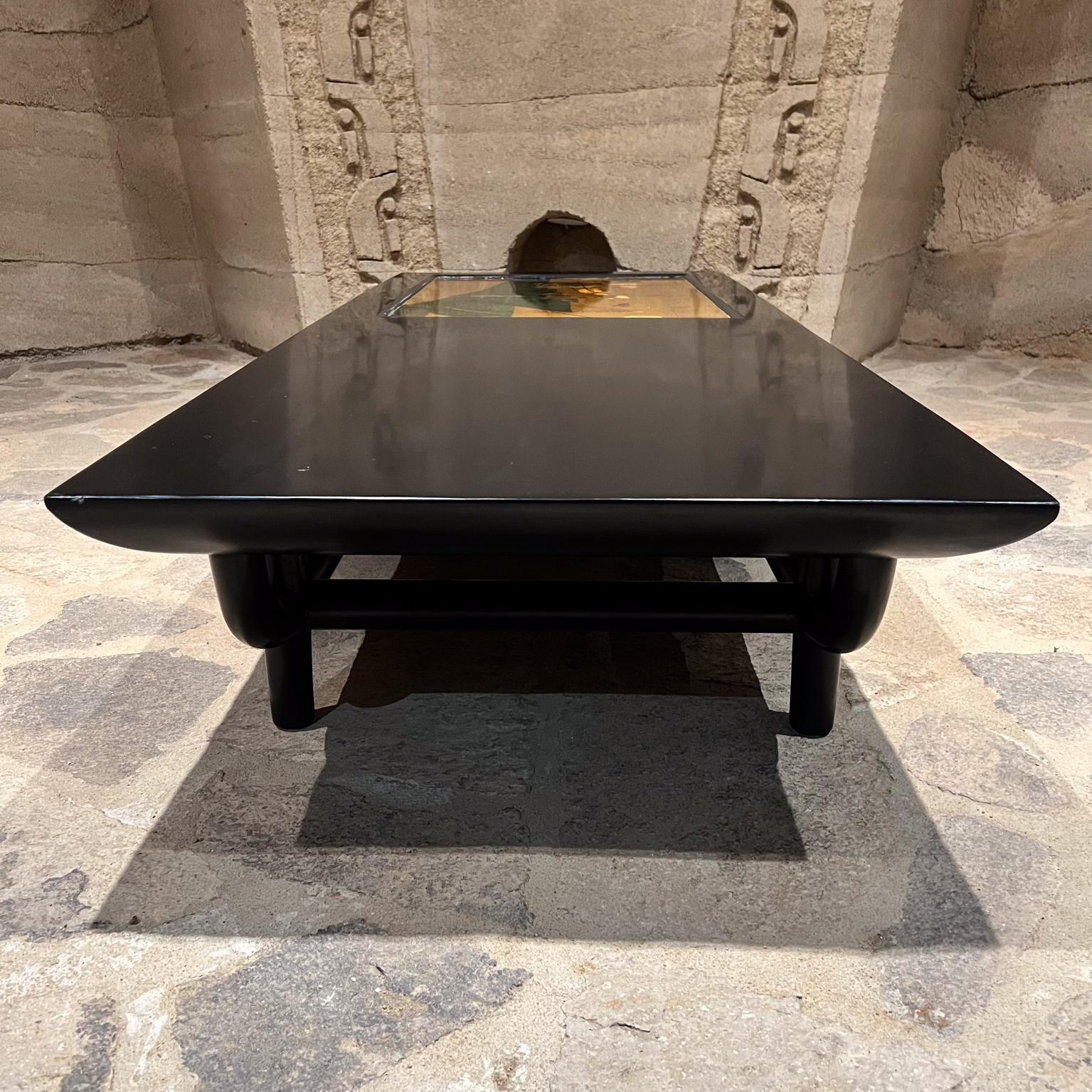 1970s Maria Teresa Méndez Coffee Table Gold Leaf Embellished Art Mexico City For Sale 5