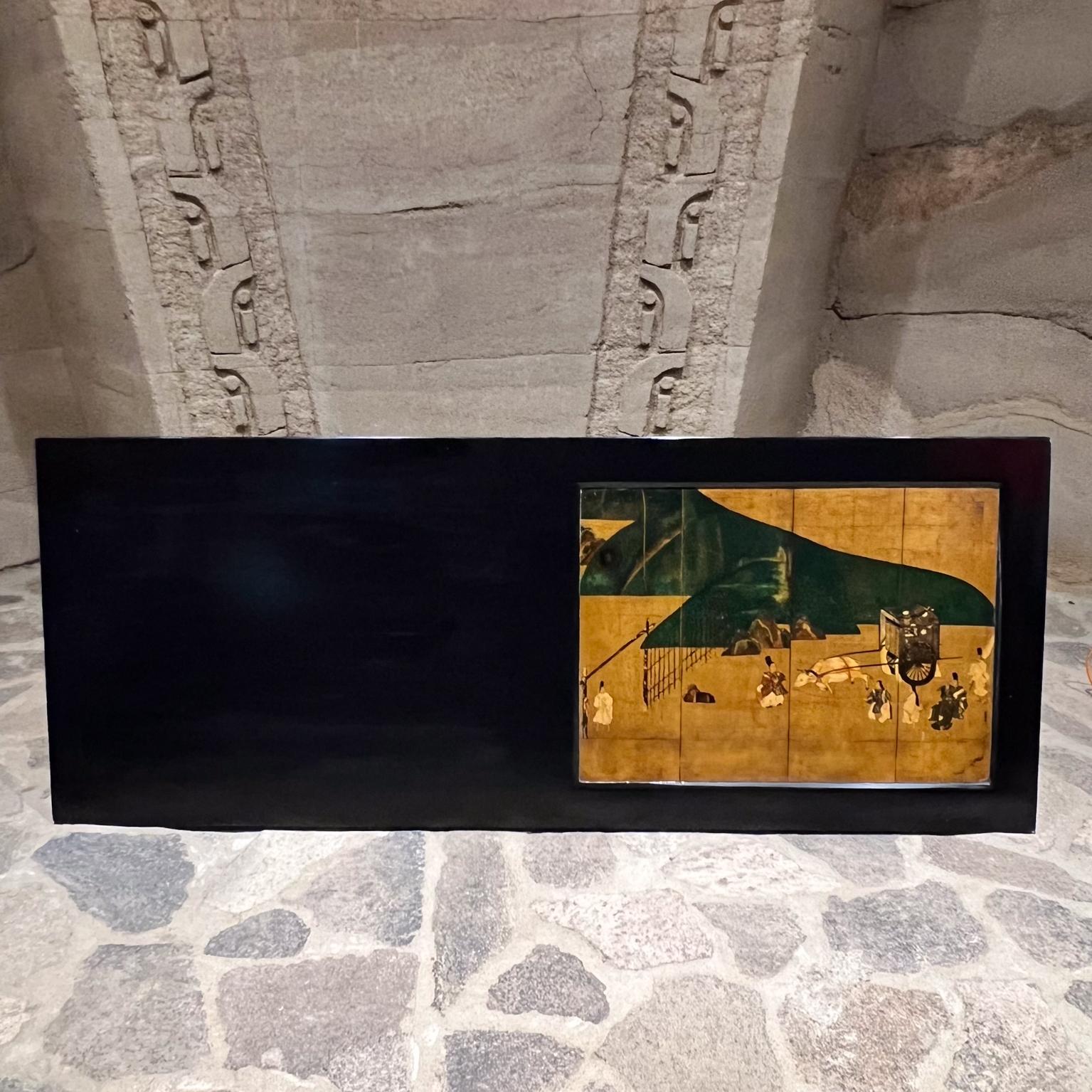 1970s Maria Teresa Méndez Coffee Table Gold Leaf Embellished Art Mexico City In Good Condition For Sale In Chula Vista, CA