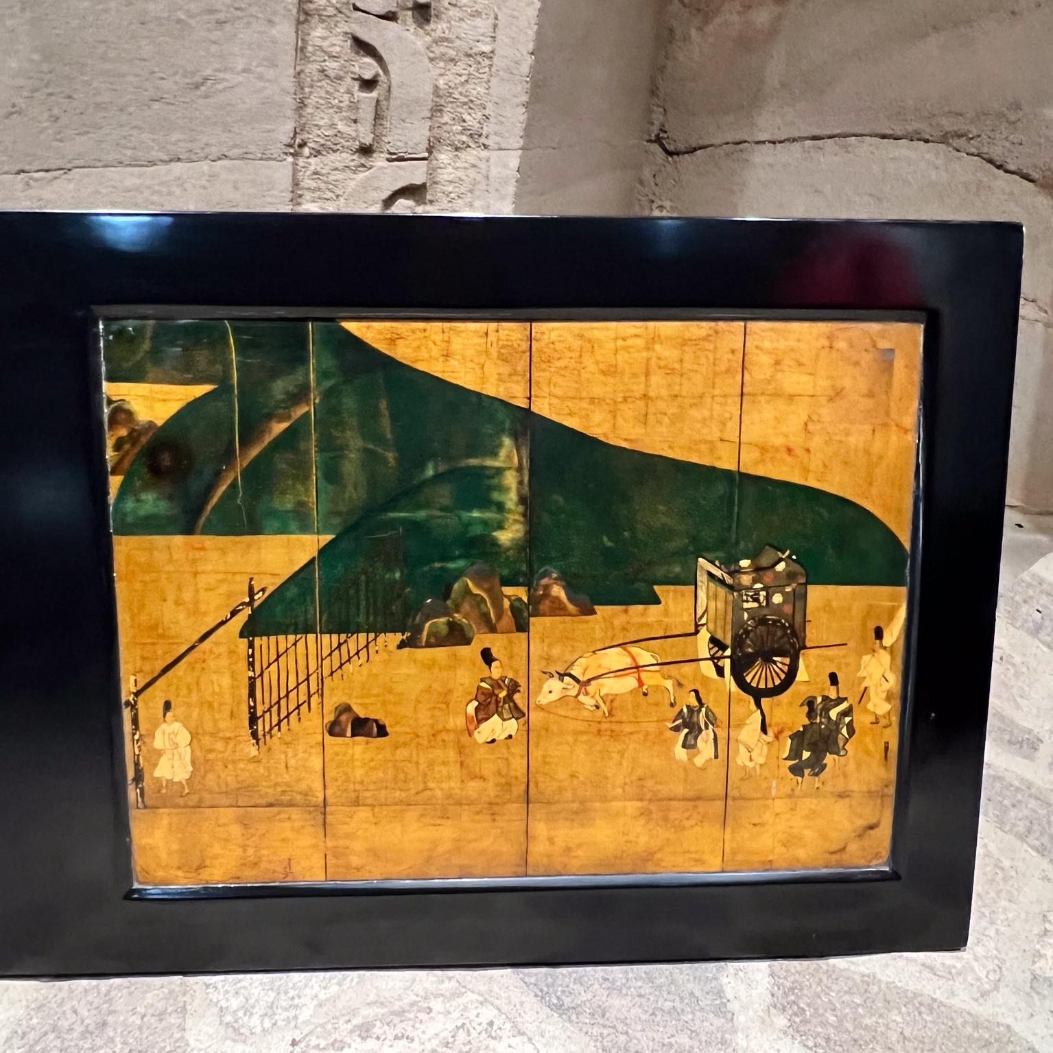 Late 20th Century 1970s Maria Teresa Méndez Coffee Table Gold Leaf Embellished Art Mexico City For Sale