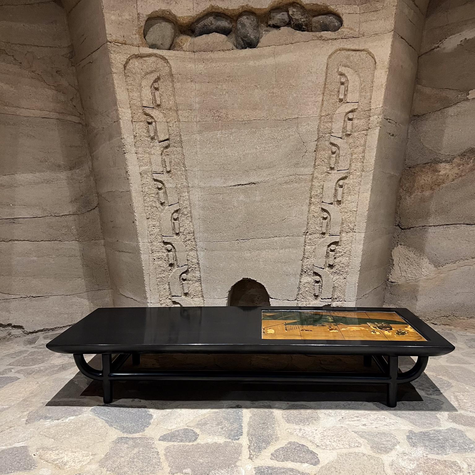 1970s Maria Teresa Méndez Coffee Table Gold Leaf Embellished Art Mexico City For Sale 1