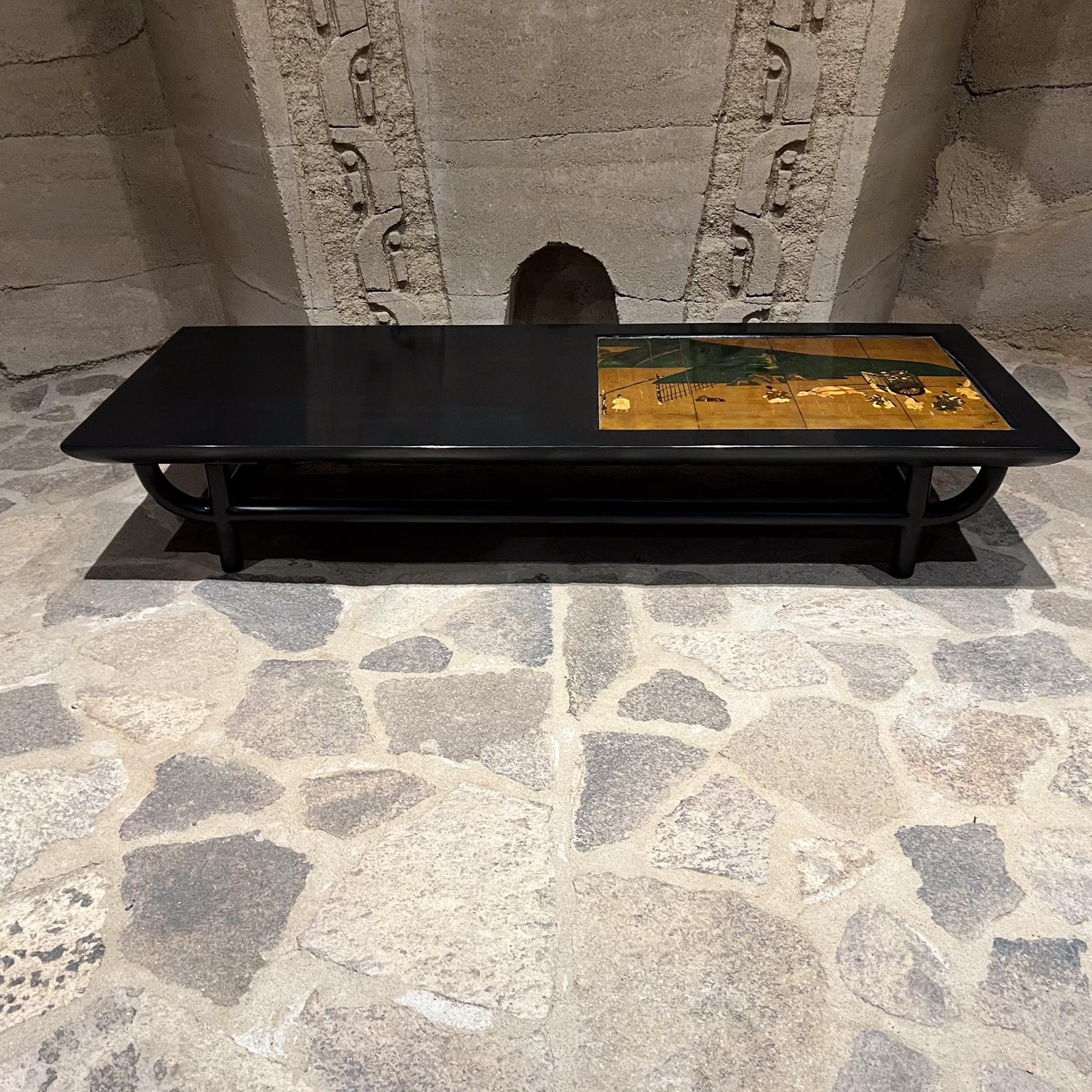 1970s Maria Teresa Méndez Coffee Table Gold Leaf Embellished Art Mexico City For Sale 3