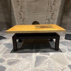 1970s María Teresa Méndez Lion and Lioness Persian Art Coffee Table Mexico City