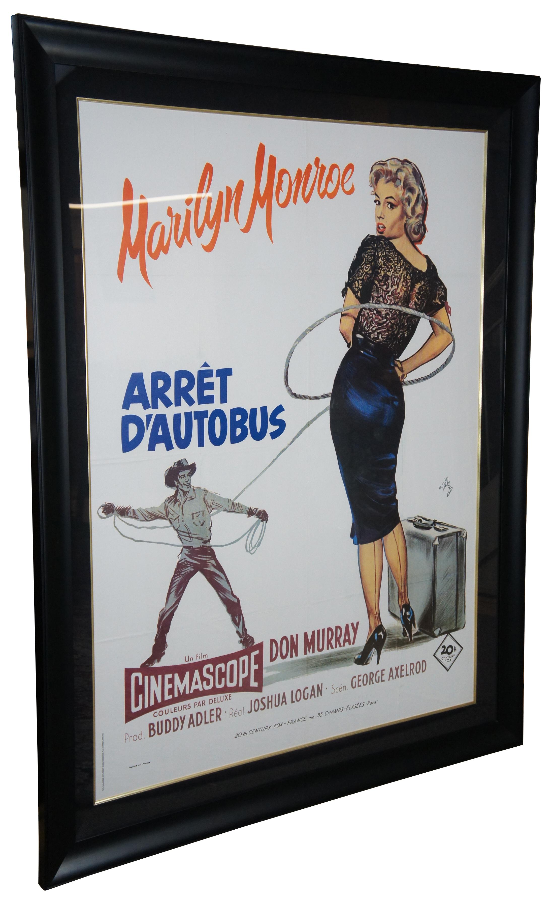 BUS STOP, 1956. Original French “Grande” Movie Poster from a re-release of the movie in the 1970s. The movie starts Marilyn Monroe, Don Murray, Arthur O’Connell, Betty Field, Eileen Heckart and was directed by Joshua Logan. Cowboy meets singer and