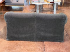 1970s Mario Bellini for Cassina Tentazione Striped Sofa in Dark Green