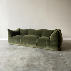 1970s Mario Bellini Le Bambole Sofa, Newly Upholstered in Mohair, B&B Italia