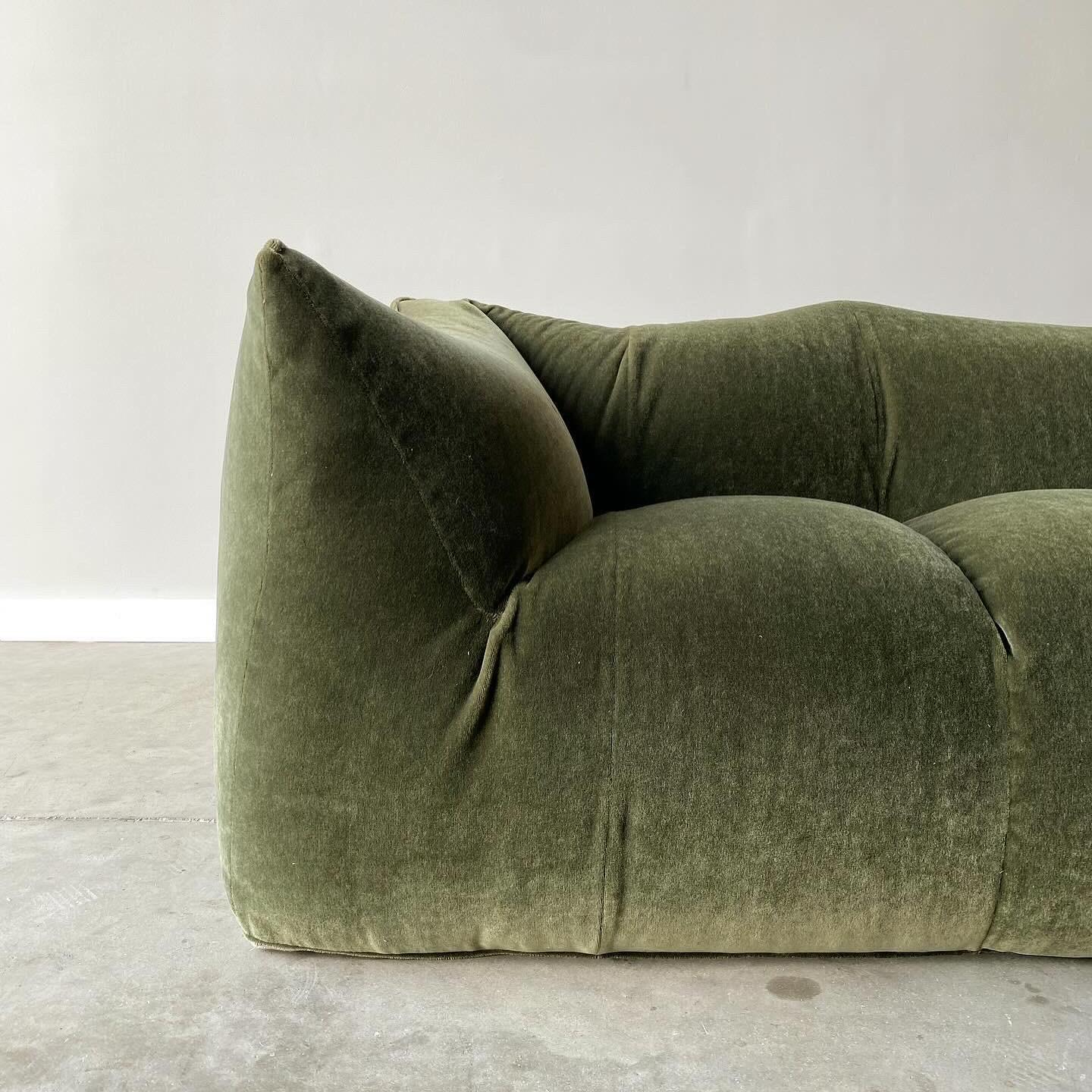 20th Century 1970s Mario Bellini Le Bambole Sofa, Newly Upholstered in Mohair, B&B Italia