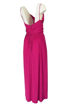 1970s Marita by Anthony Muto Pink Wrapped Jersey Halter Dress