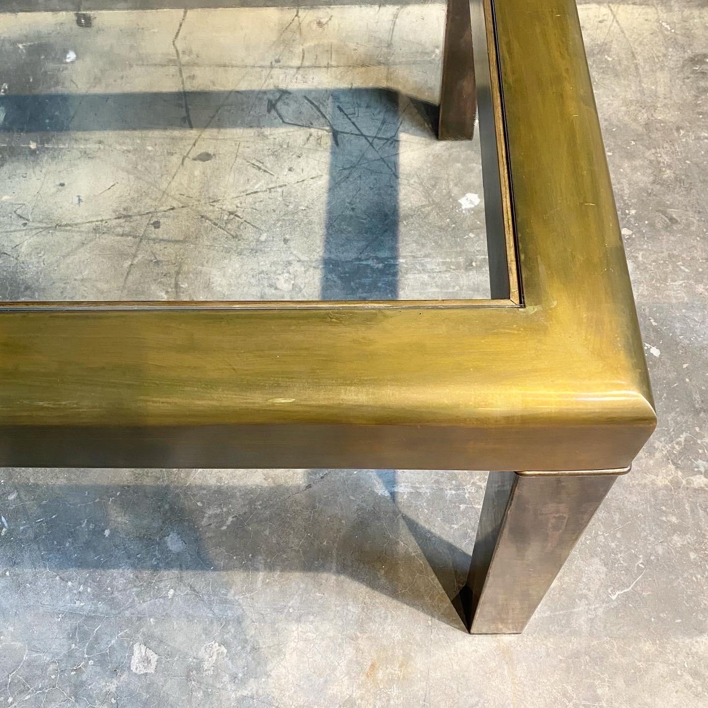 1970s Mastercraft Brass Dining Table In Good Condition In Raleigh, NC