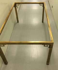1970s Mastercraft Brass Greek Key Dining Table