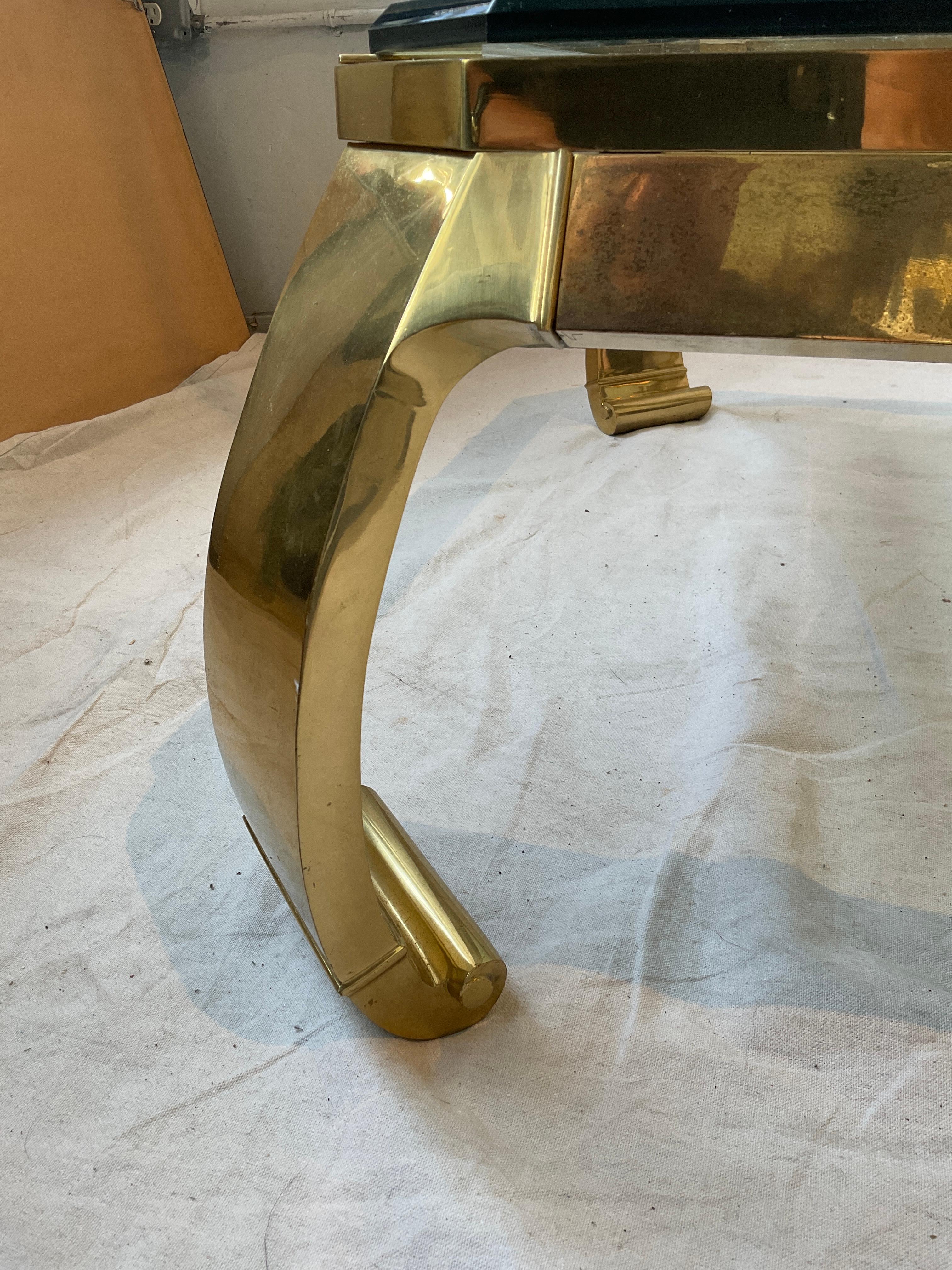 1970s Mastercraft Brass Ming Coffee Table For Sale 1