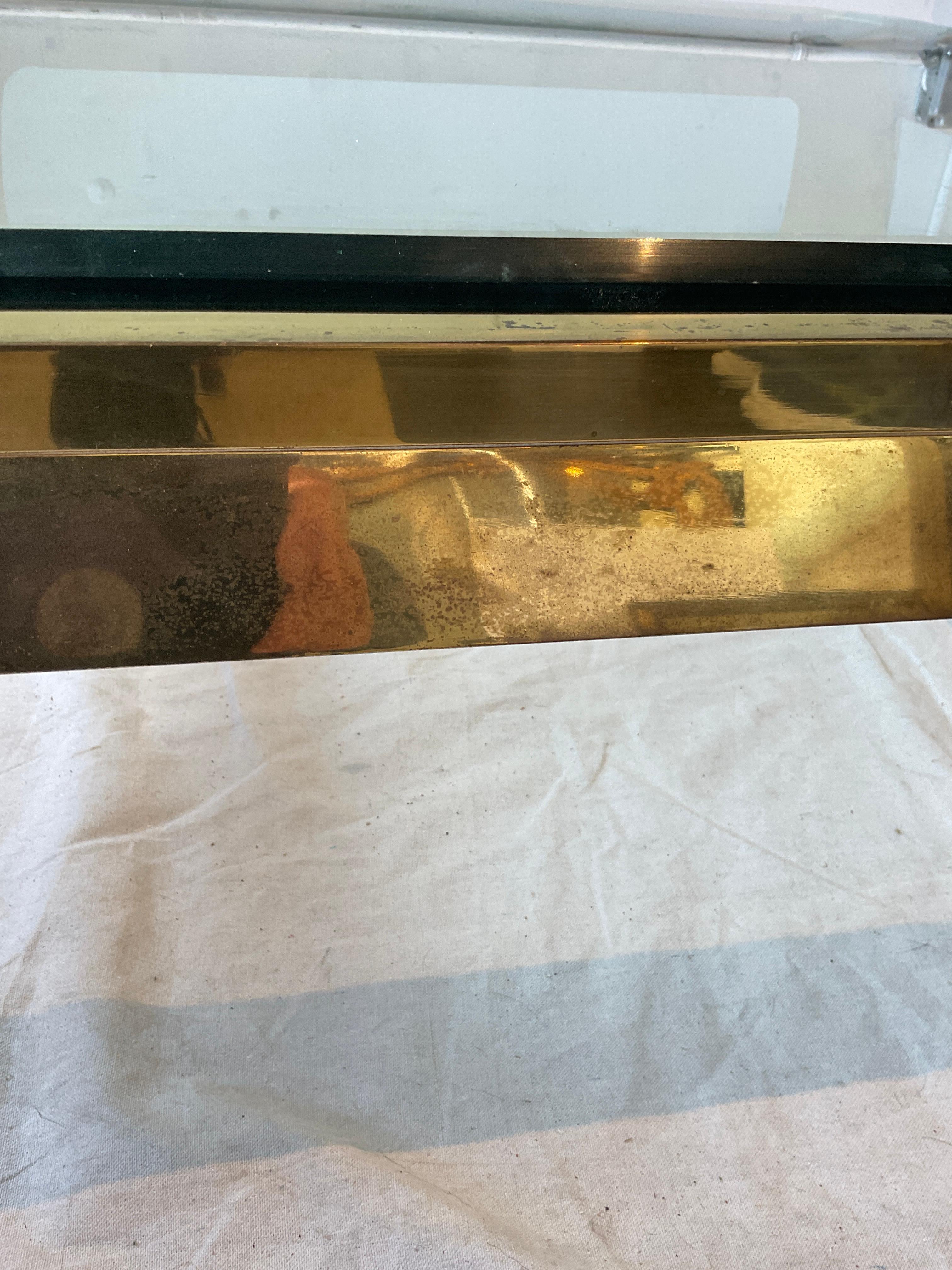 1970s Mastercraft Brass Ming Coffee Table For Sale 3