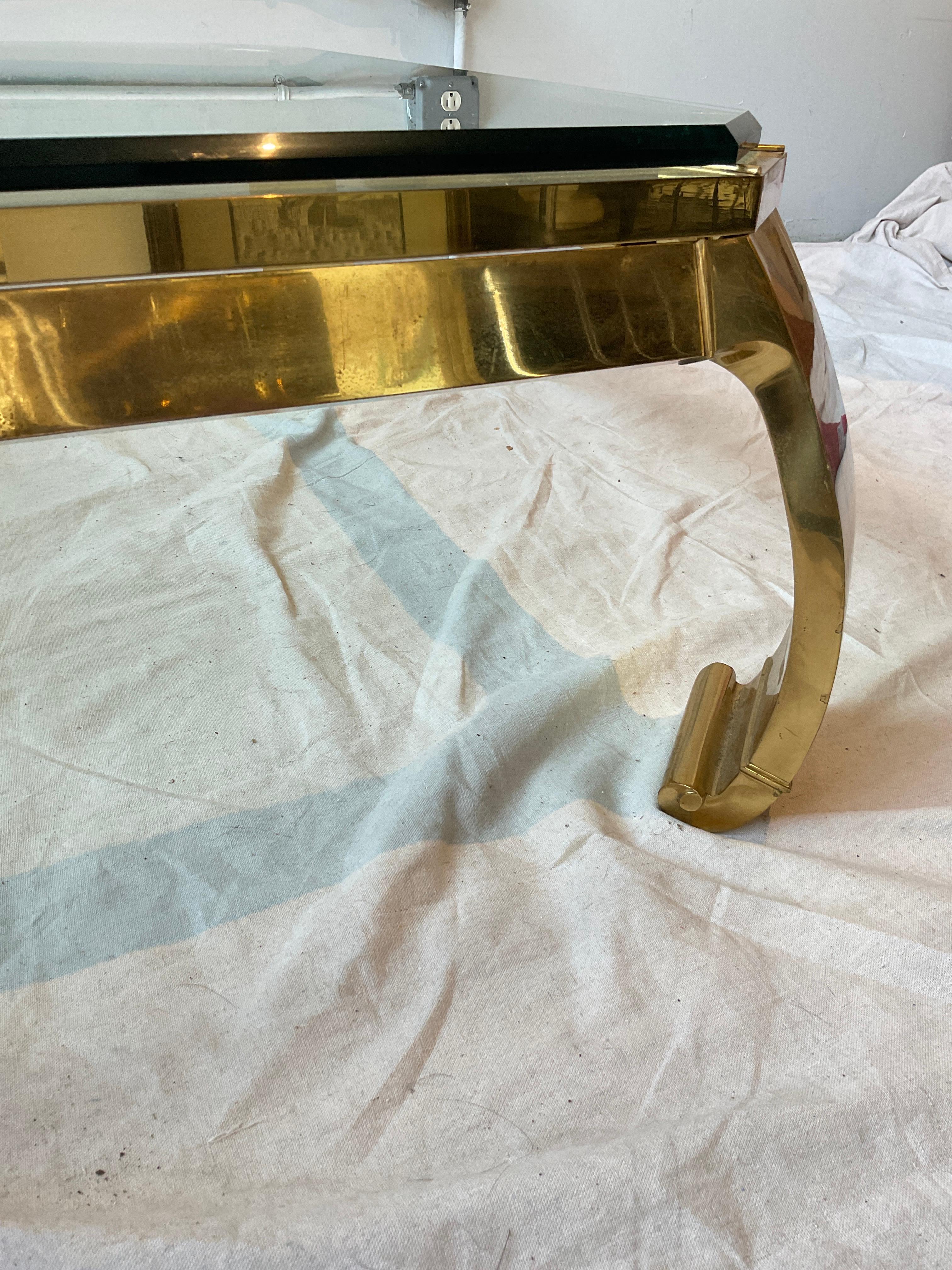 1970s Mastercraft Brass Ming Coffee Table For Sale 5