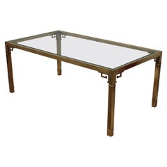 1970's Mastercraft Greek Key Brass Dining Table