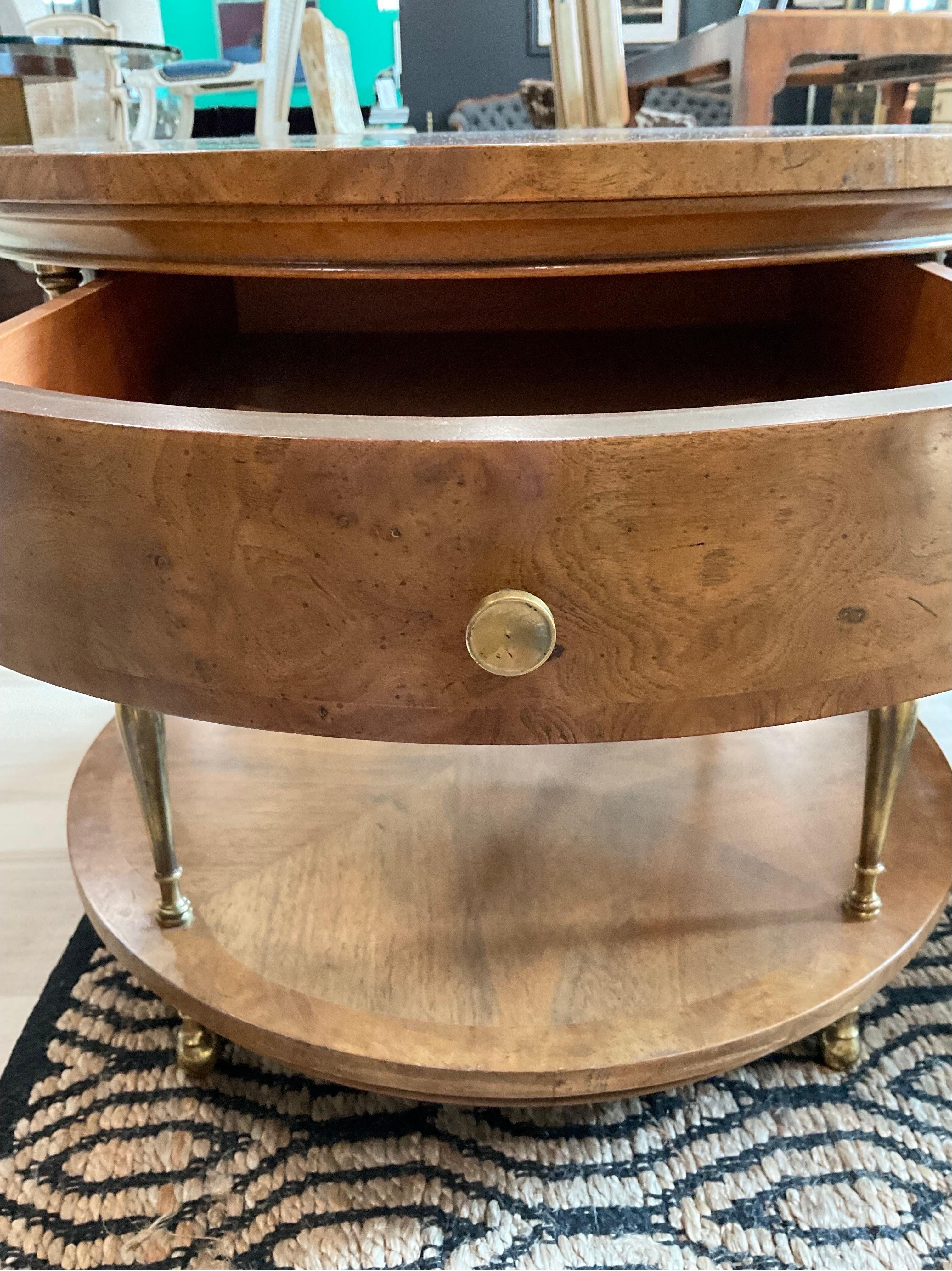 American 1970s Mastercraft Hollywood Regency Side Table For Sale