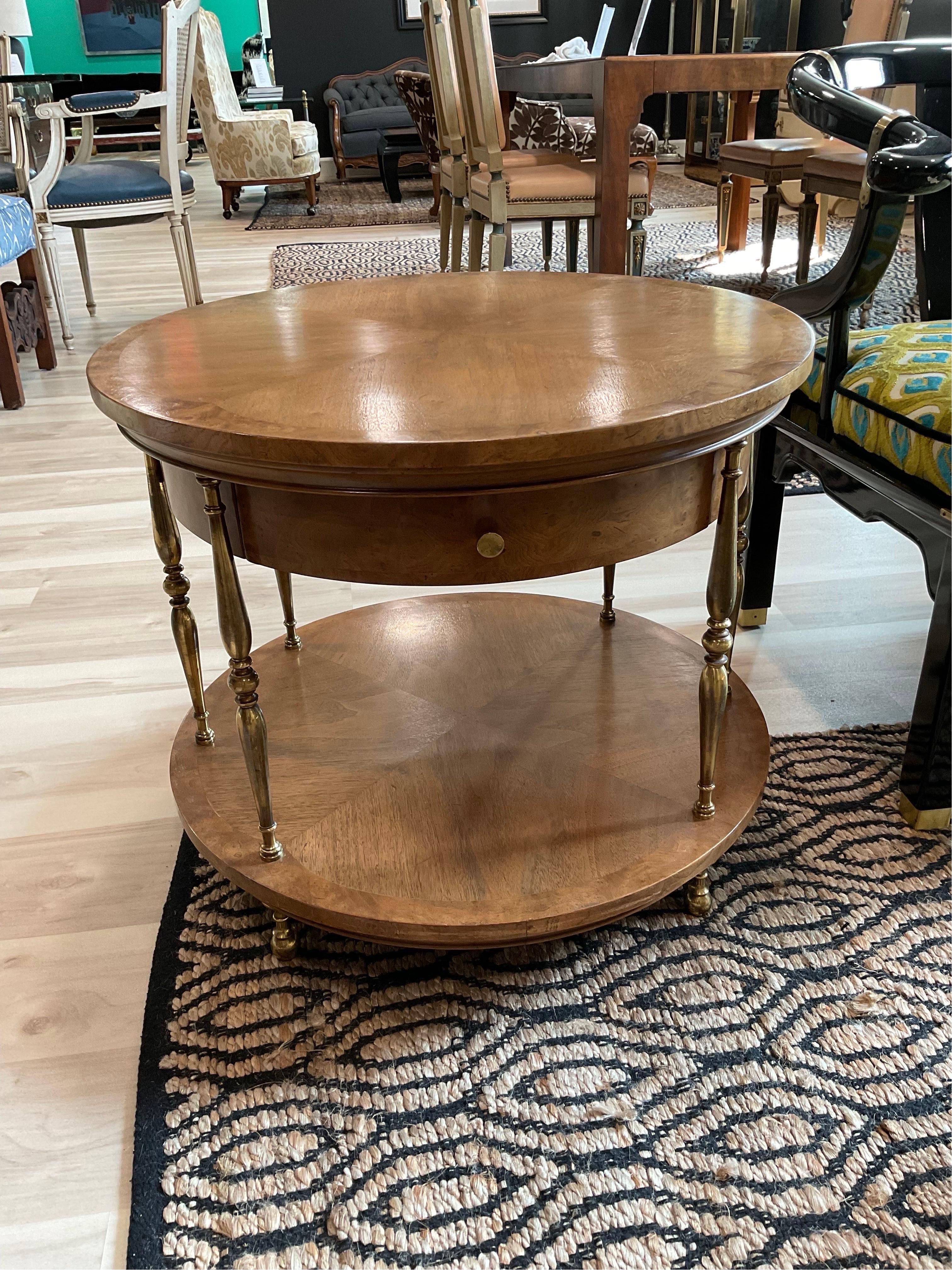 Late 20th Century 1970s Mastercraft Hollywood Regency Side Table For Sale