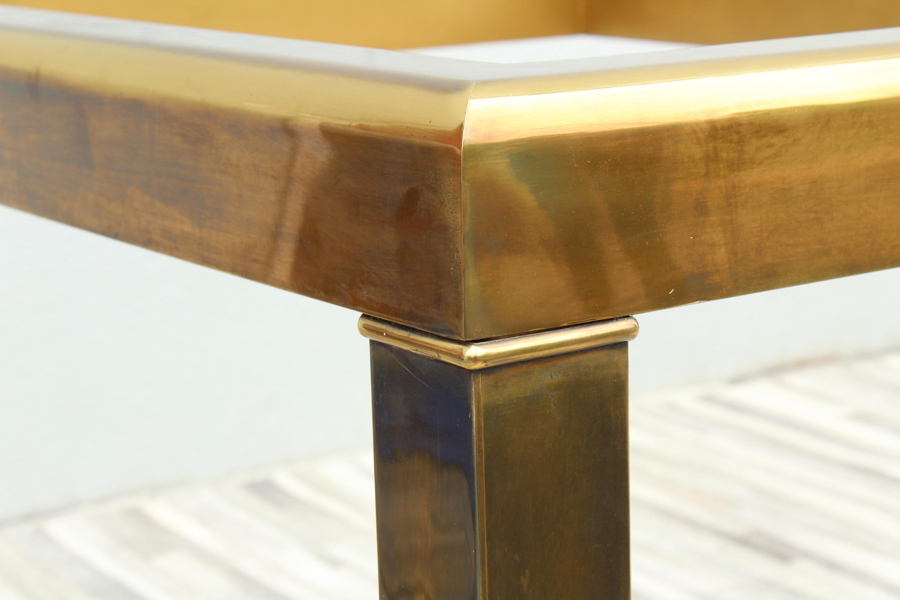 1970's Mastercraft Patinated Brass Dining Table 11