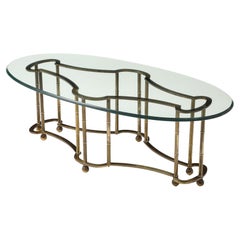 Mastercraft Racetrack-Couchtisch aus Messing, 1970er Jahre