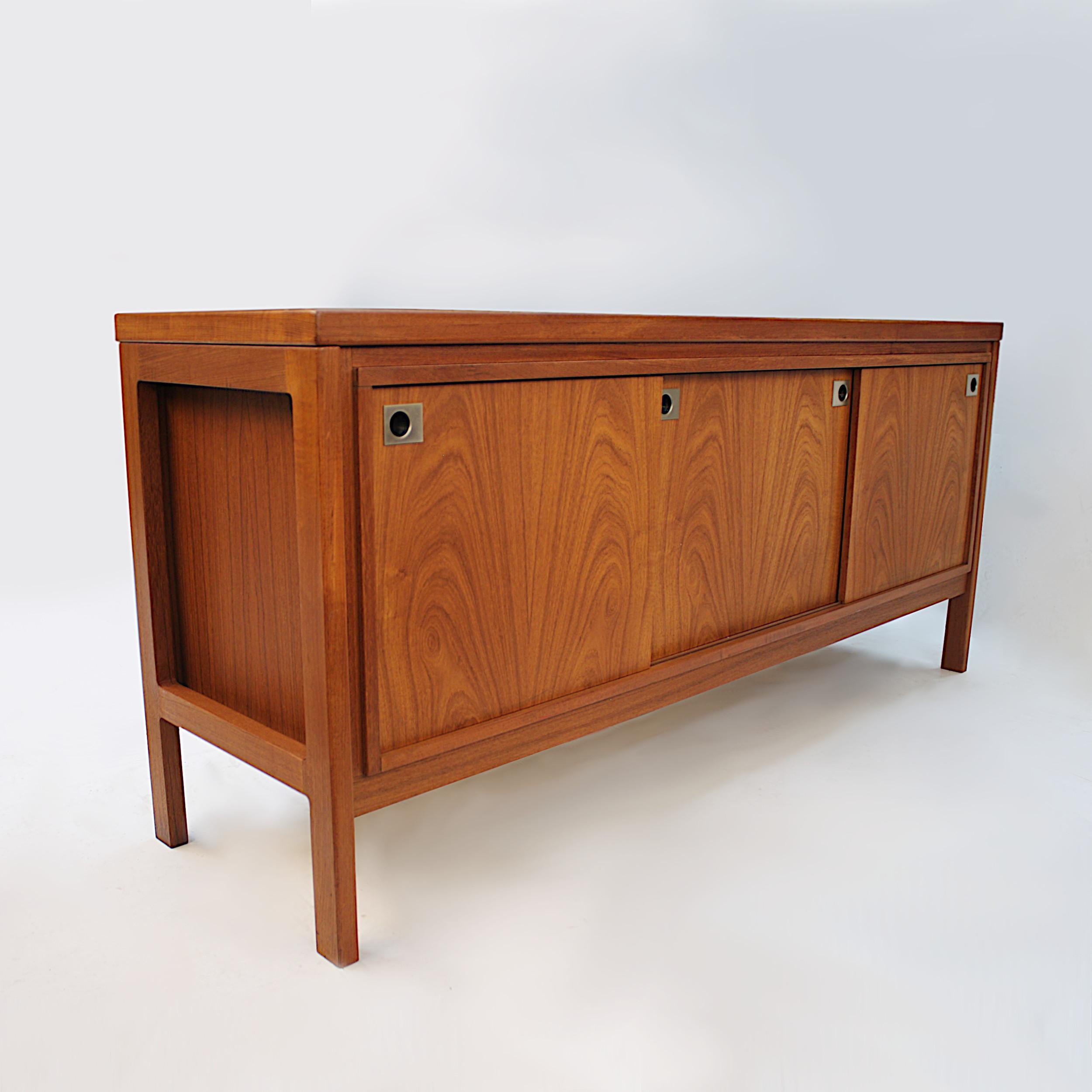 1970s Matching Danish Modern Teak Executive Desk and Credenza by Arne Vodder 2