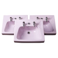 Vintage 1970s Mauve Wash Hand Basin