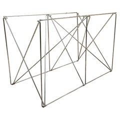 1970s Max Sauze Architectural Folding French Tubular Table
