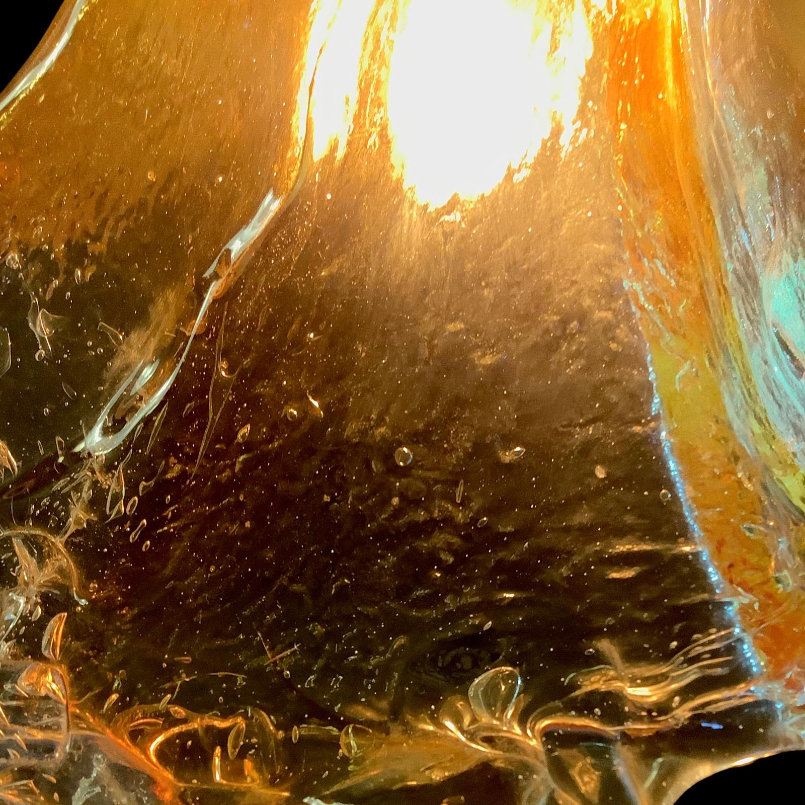 1970's Mazzega Murano Glass Pendant Light For Sale 5