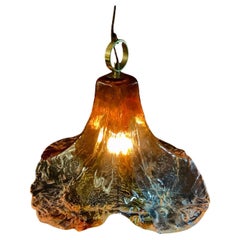 1970's Mazzega Murano Glass Pendant Light