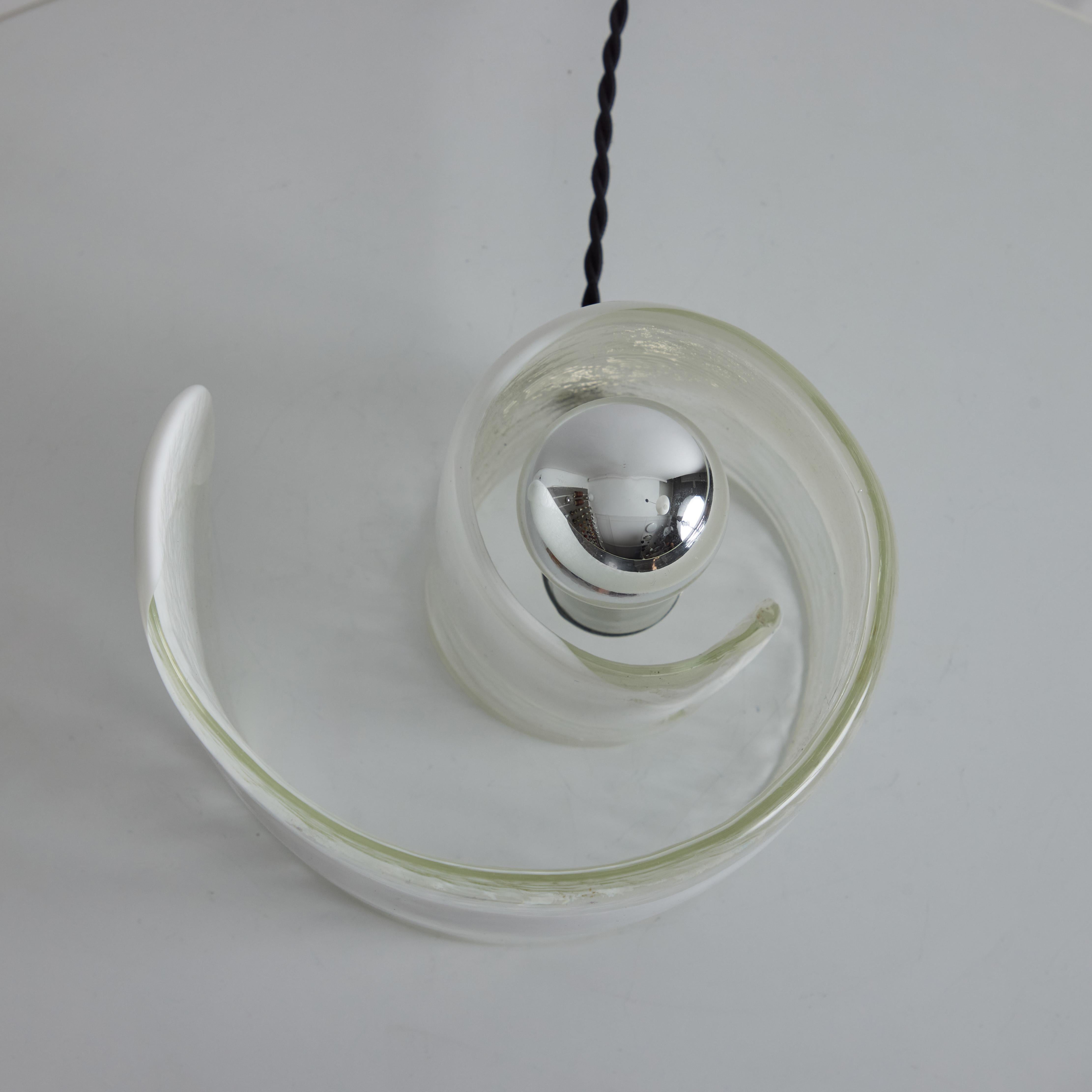 1970s Mazzega Murano Glass Swirl Table Lamp 4