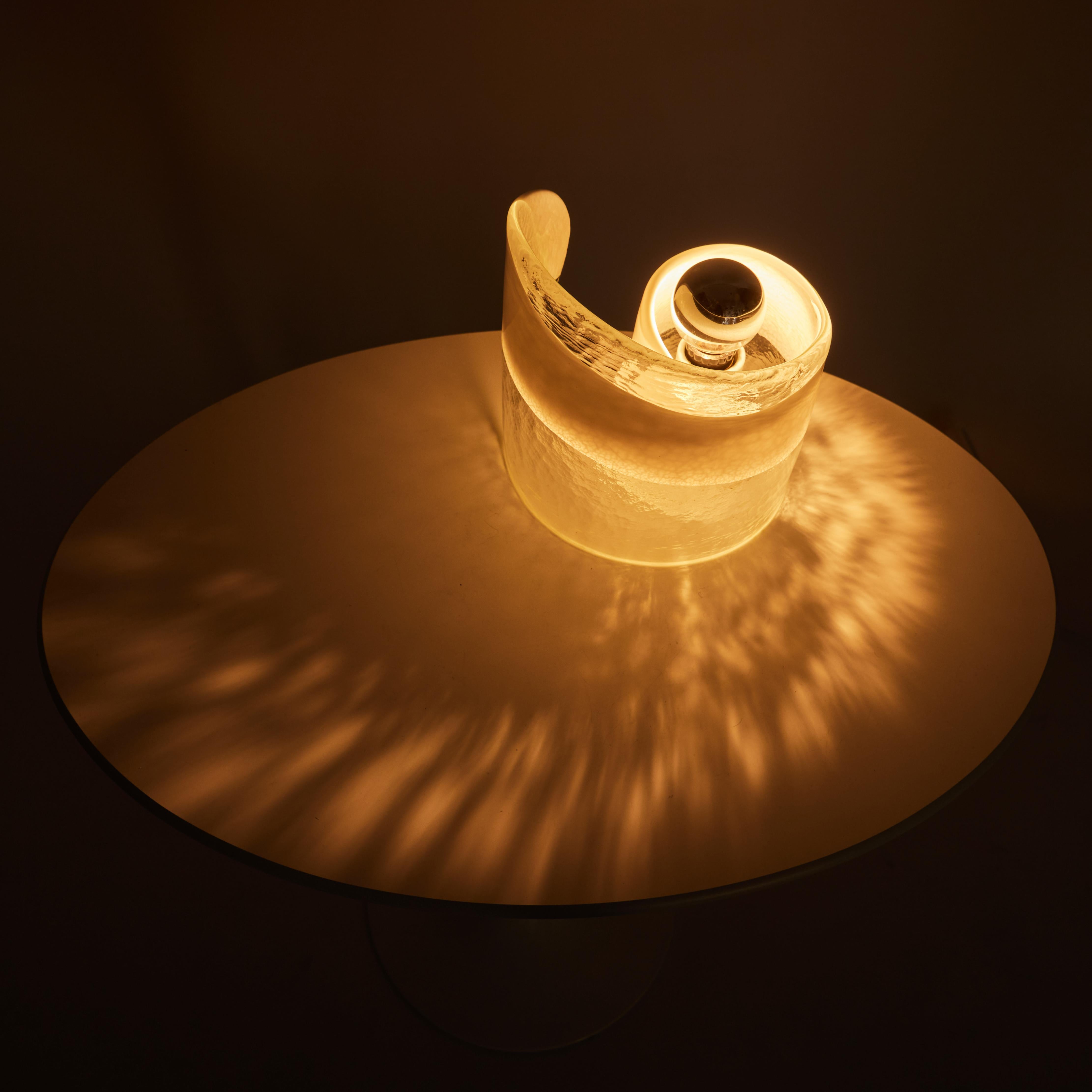 1970s Mazzega Murano Glass Swirl Table Lamp 8