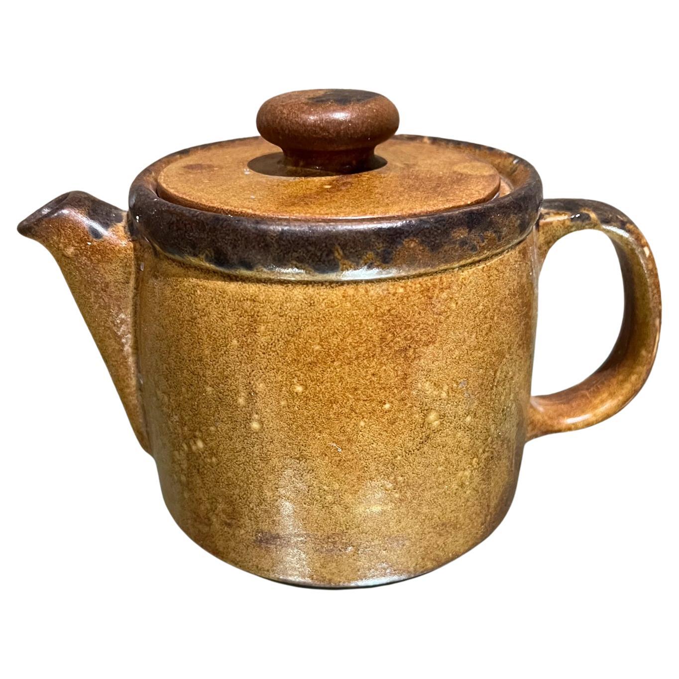 1970er Jahre McCoy Art Pottery Canyon Mesa glasiertes Teetopf im Angebot
