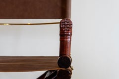 1970s McGuire Director’s X-Chair in Brown Leather