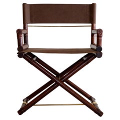 1970s McGuire Director’s X-Chair in Brown Leather