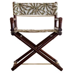 1970s McGuire Director’s X-Chair in Palm Print