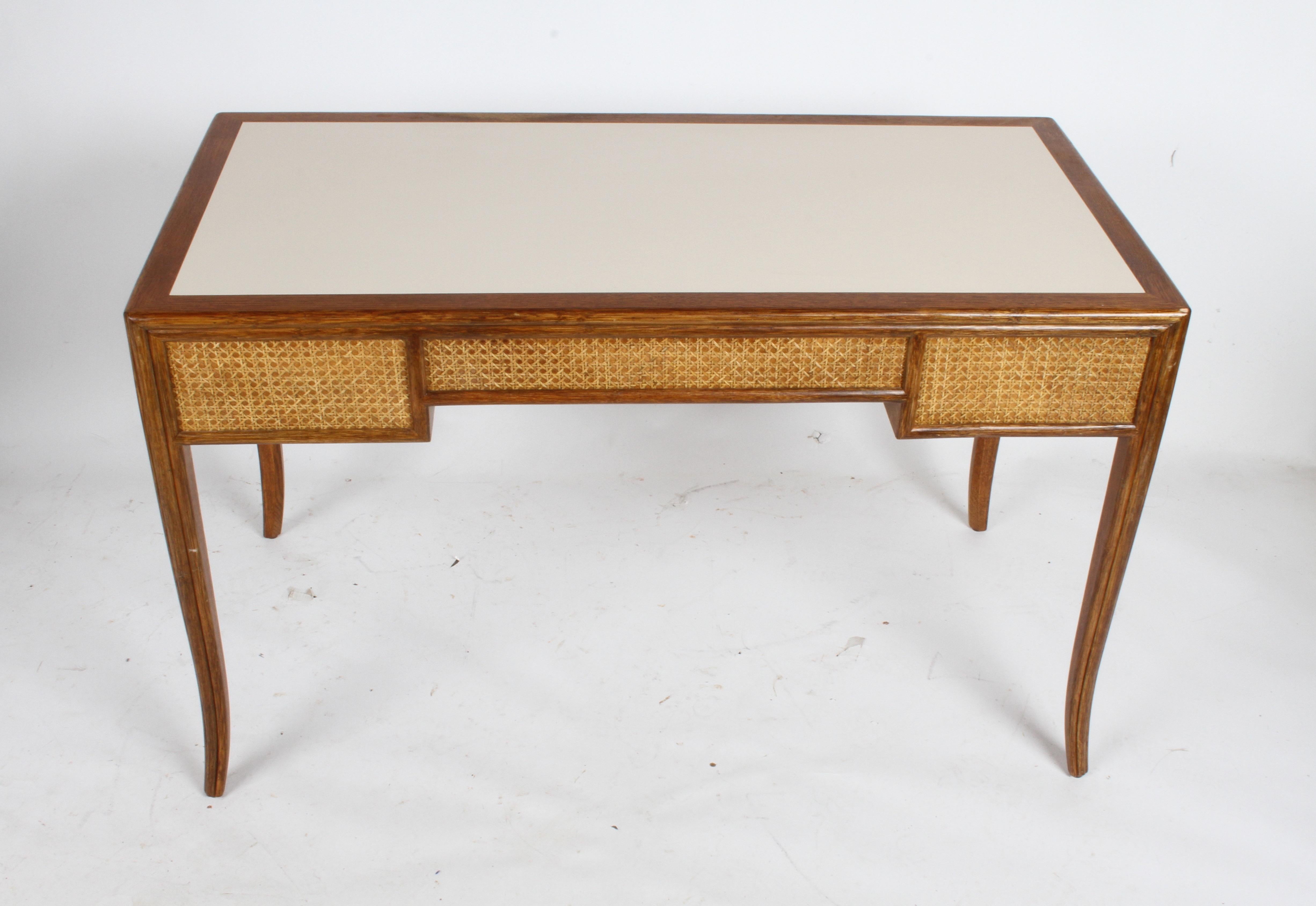 1970s McGuire Furniture Rattan and Caned Desk 3